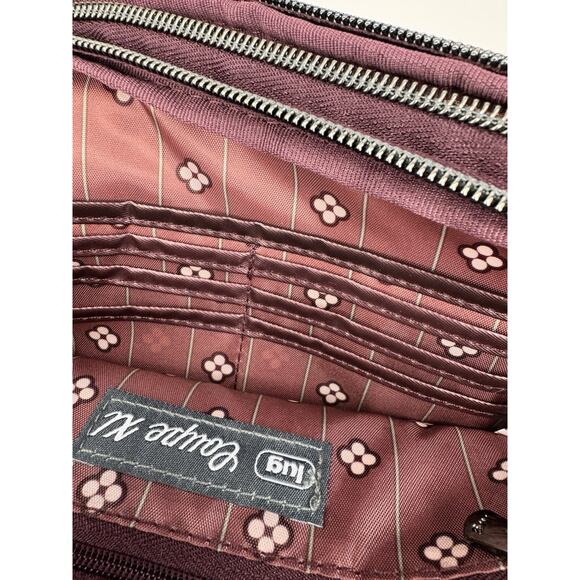 Lug Coupe XL Crossbody Bag Quilted Plum Purple Wallet Organizer Purse Travel - Picture 7 of 9